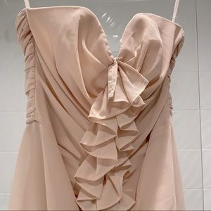 H&M strapless ruffle cocktail dress